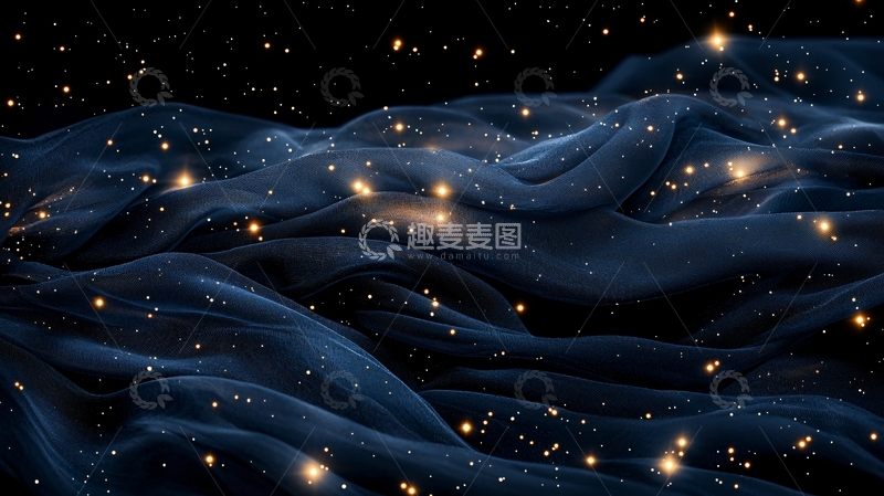 高清大图下载【趣麦麦图】夜空下的波浪纹理