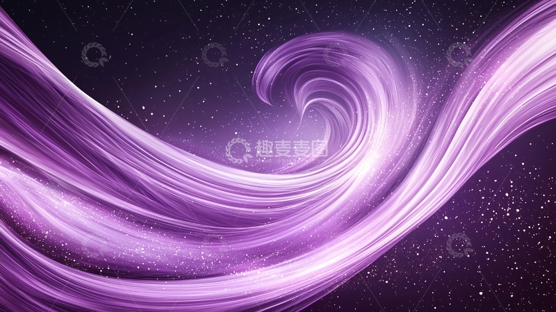 高清大图下载【趣麦麦图】紫色漩涡星空背景