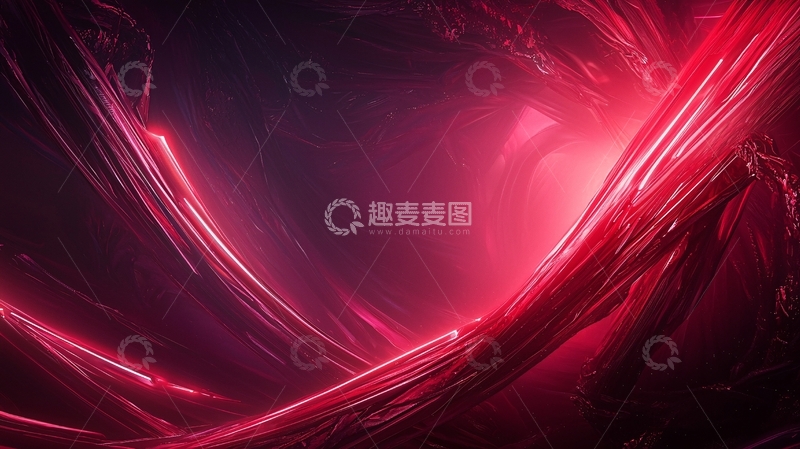高清大图下载【趣麦麦图】红色光带抽象背景