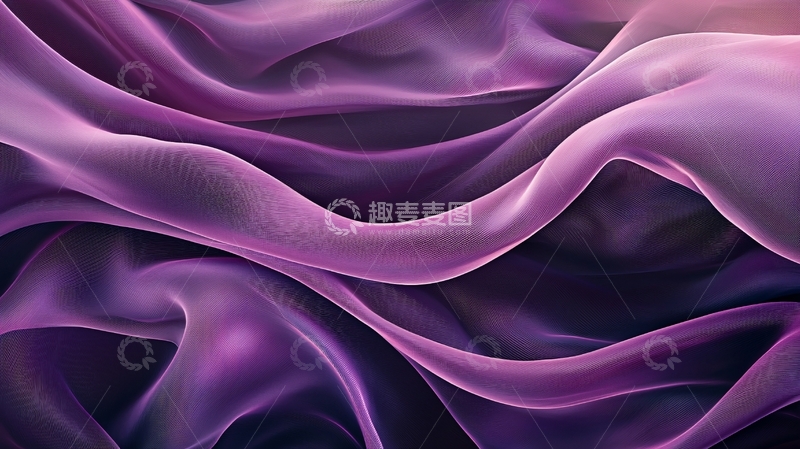 高清大图下载【趣麦麦图】紫色波浪抽象背景