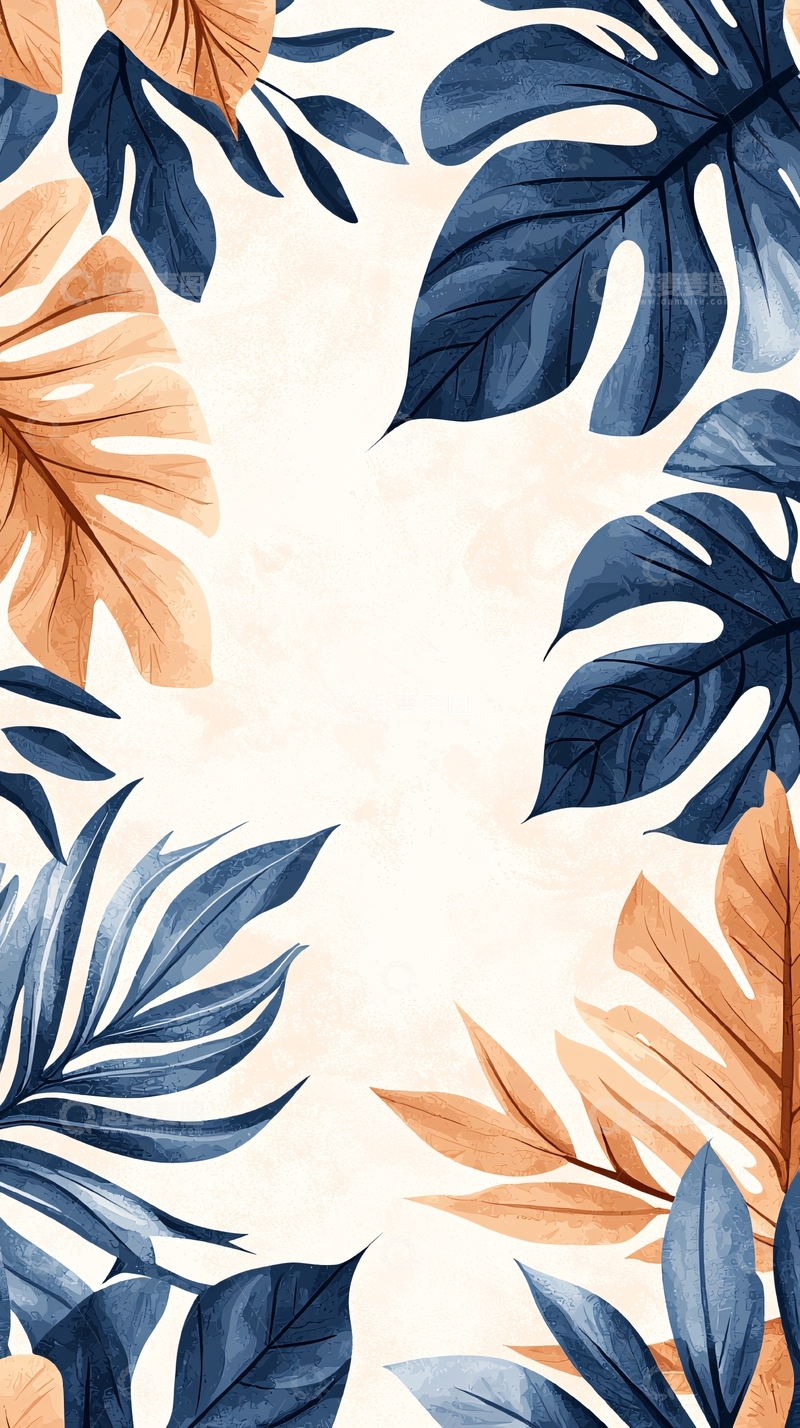 高清大图下载【趣麦麦图】热带植物叶子背景图