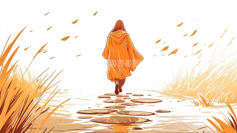 高清大图下载【趣麦麦图】秋日漫步小径