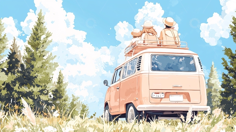 高清大图下载【趣麦麦图】夏日田野露营之旅