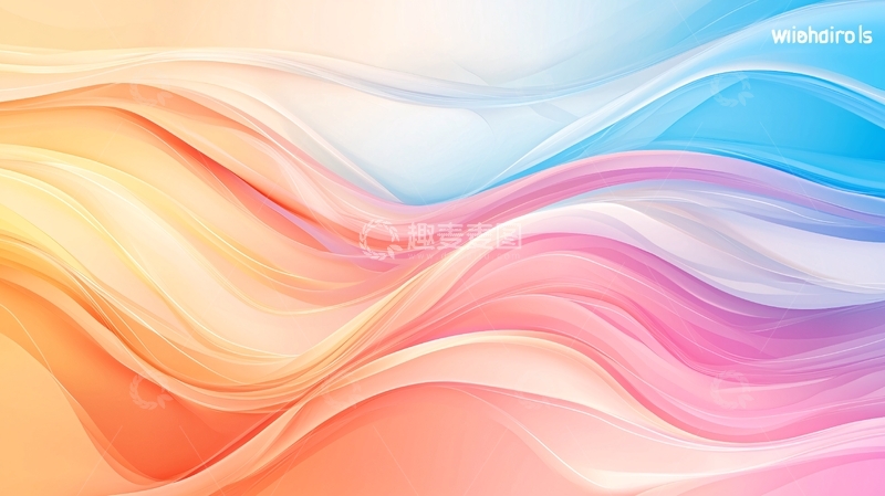 高清大图下载【趣麦麦图】抽象波浪线条背景图