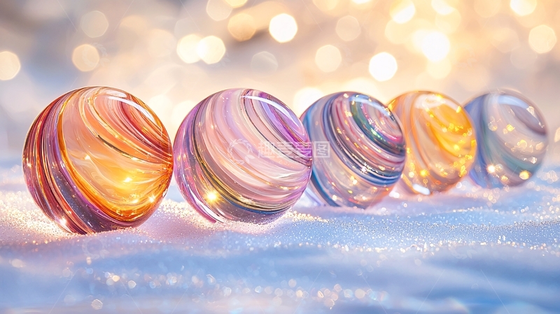 高清大图下载【趣麦麦图】五彩斑斓的玻璃球