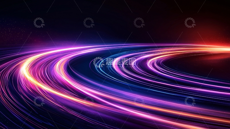 高清大图下载【趣麦麦图】光速流动的曲线背景