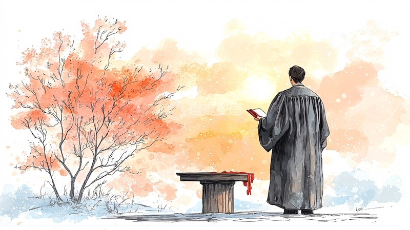 高清大图下载【趣麦麦图】秋日树下读书人