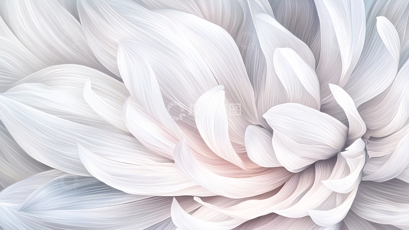 高清大图下载【趣麦麦图】白色花瓣抽象艺术背景