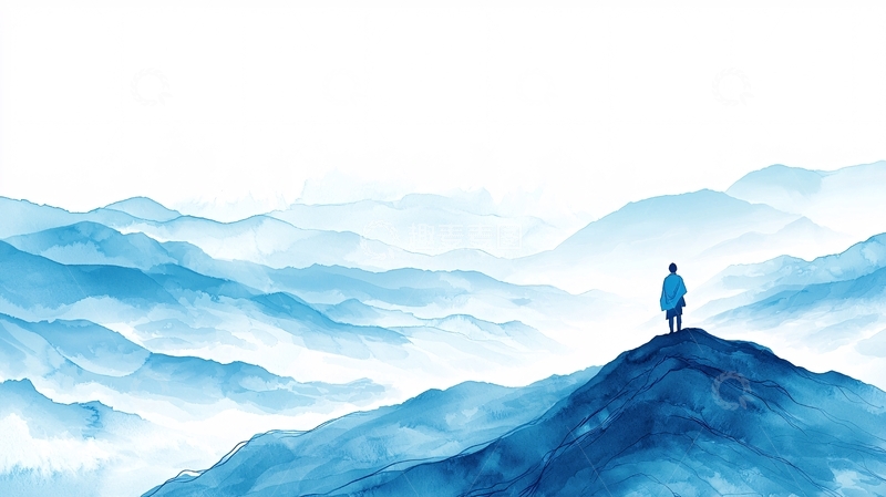 高清大图下载【趣麦麦图】山巅独行者高清图片