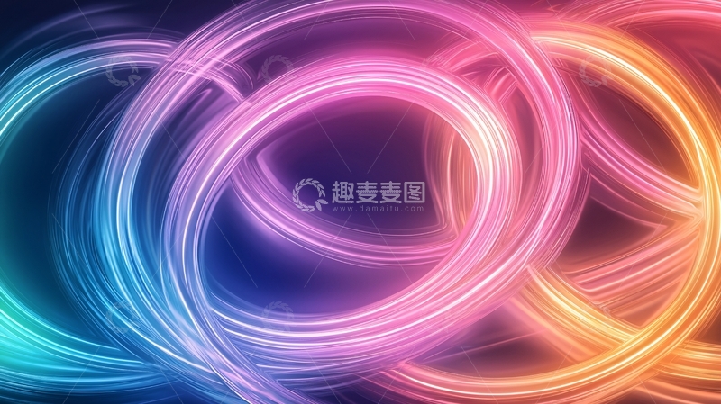 高清大图下载【趣麦麦图】动感光圈抽象背景