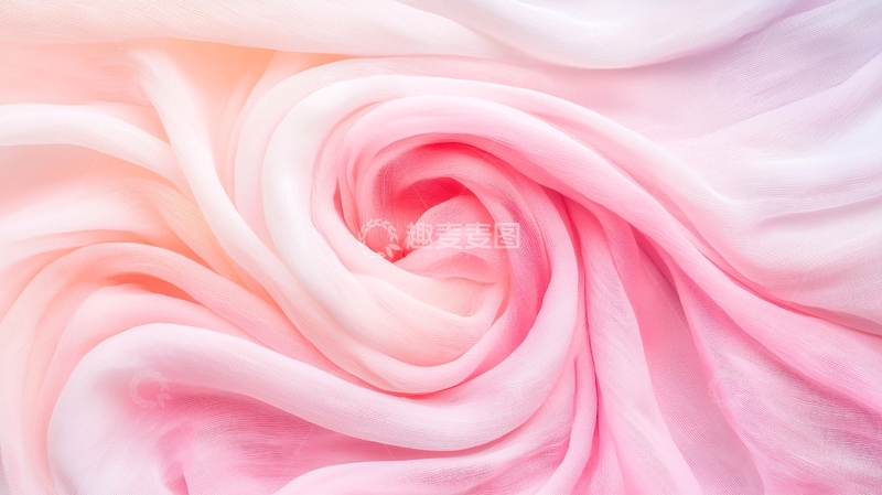 高清大图下载【趣麦麦图】粉色丝滑面料纹理背景