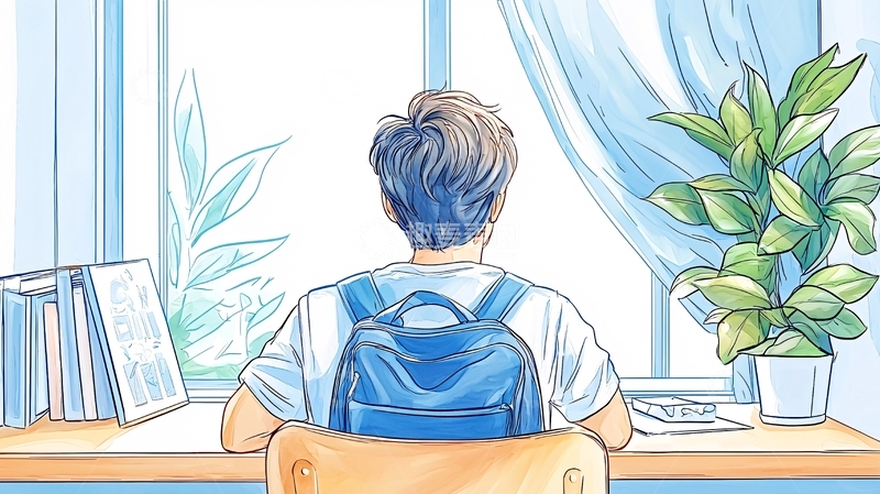 高清大图下载【趣麦麦图】校园青春背影