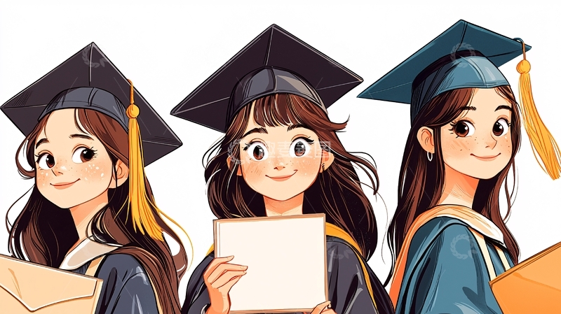 高清大图下载【趣麦麦图】毕业典礼上的学生们