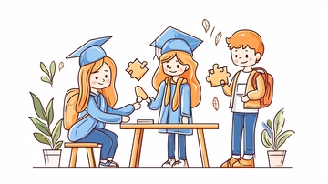 毕业典礼上的友谊与合作