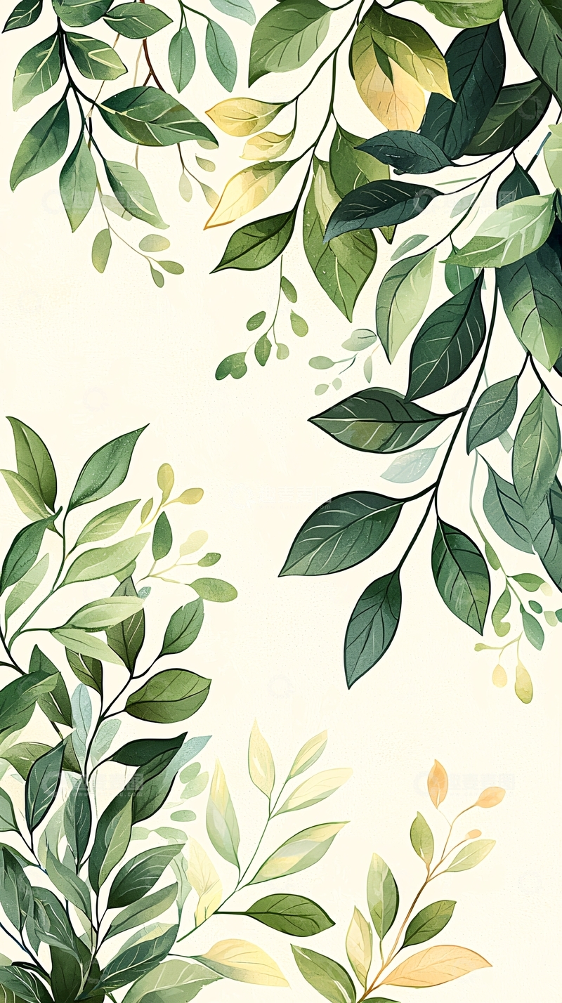 高清大图下载【趣麦麦图】清新自然绿色植物背景图