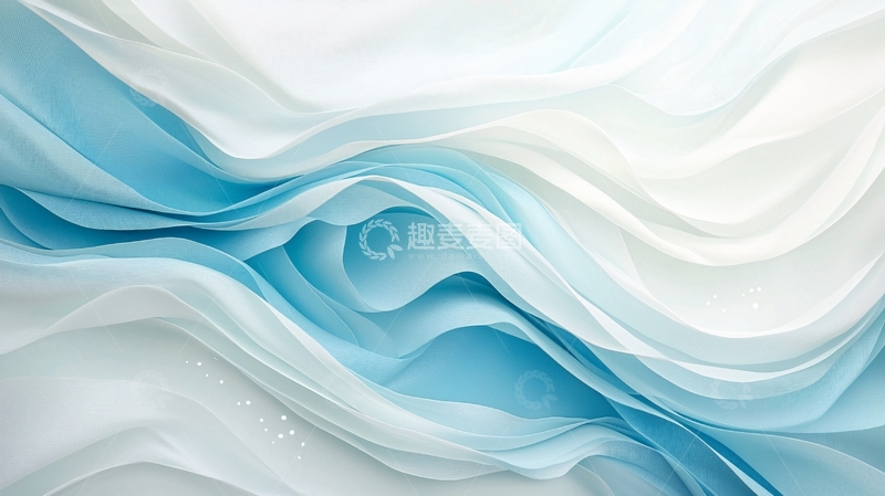 高清大图下载【趣麦麦图】蓝色渐变波浪抽象背景