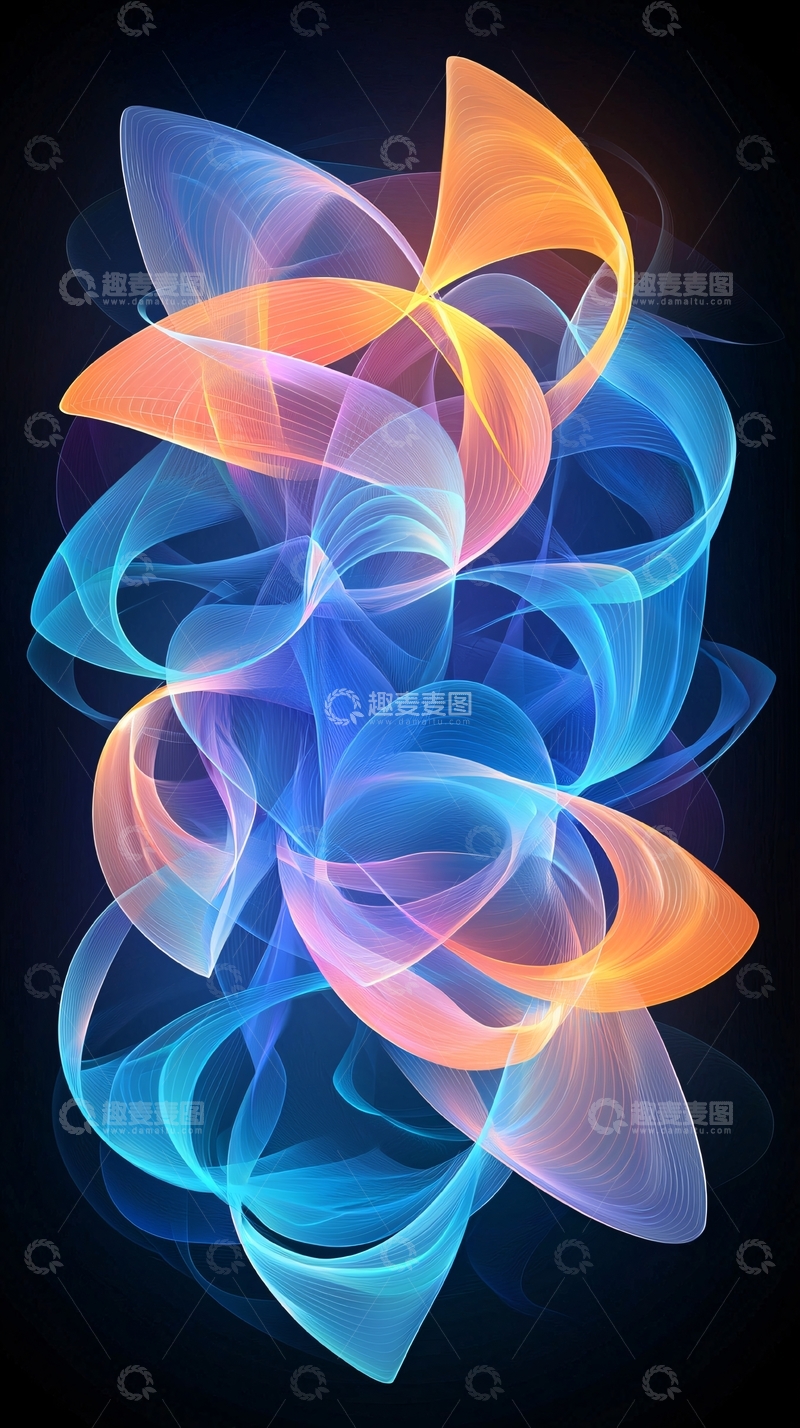高清大图下载【趣麦麦图】抽象线条艺术背景