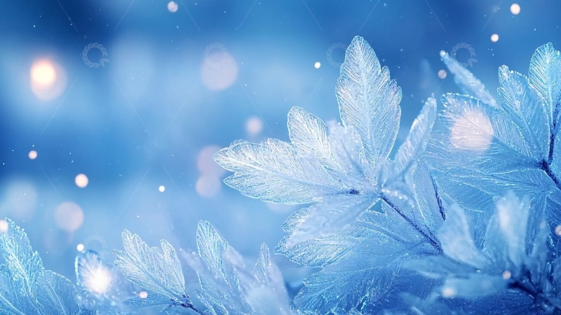 高清大图下载【趣麦麦图】冰晶雪花背景图