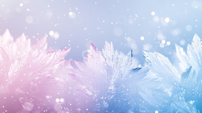 高清大图下载【趣麦麦图】冰晶雪花背景素材