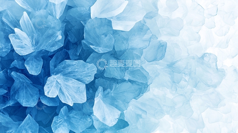 高清大图下载【趣麦麦图】蓝色晶体背景素材