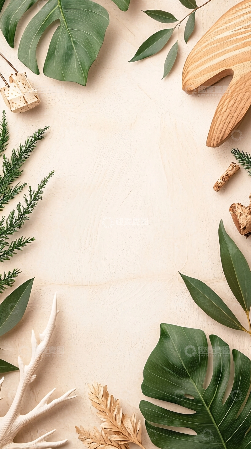 高清大图下载【趣麦麦图】自然植物装饰背景素材