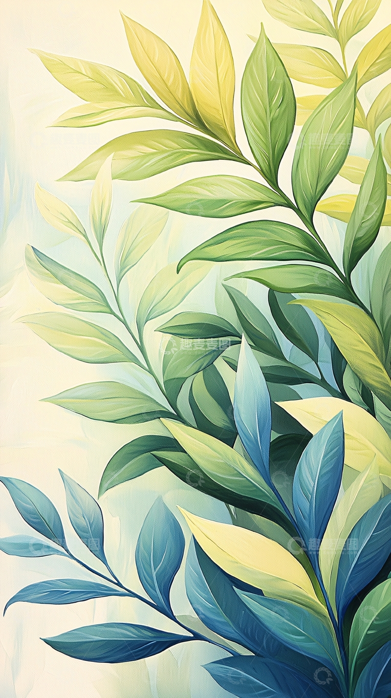 高清大图下载【趣麦麦图】清新自然植物叶子背景图