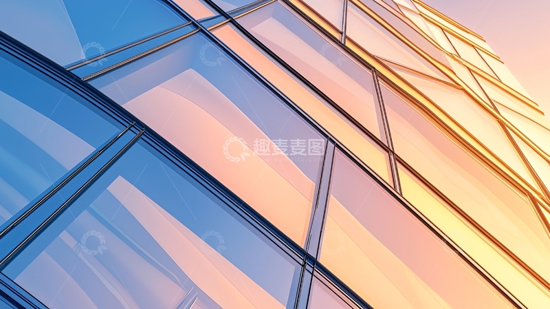 高清大图下载【趣麦麦图】现代玻璃建筑外观细节