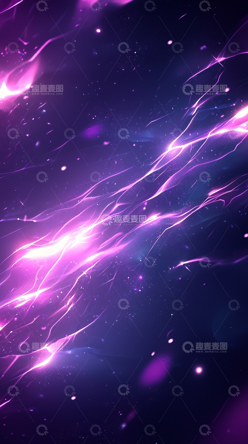 高清大图下载【趣麦麦图】紫色光束星空背景