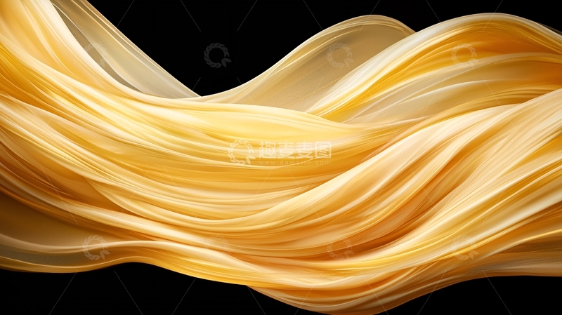 高清大图下载【趣麦麦图】金色波浪抽象艺术背景