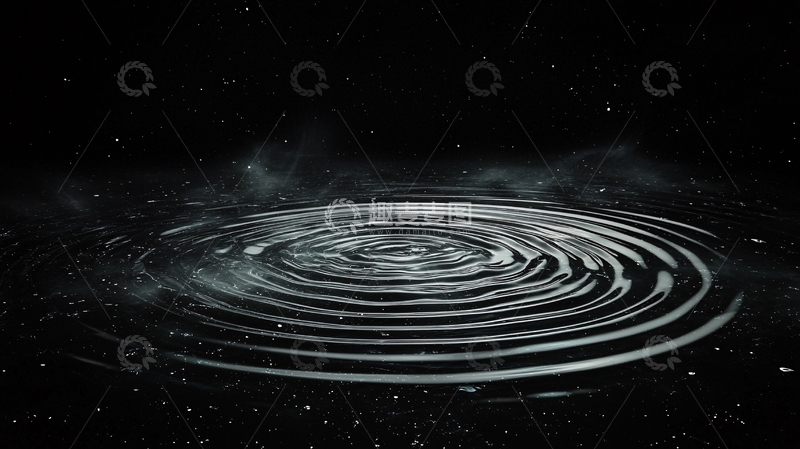 高清大图下载【趣麦麦图】水波涟漪星空背景