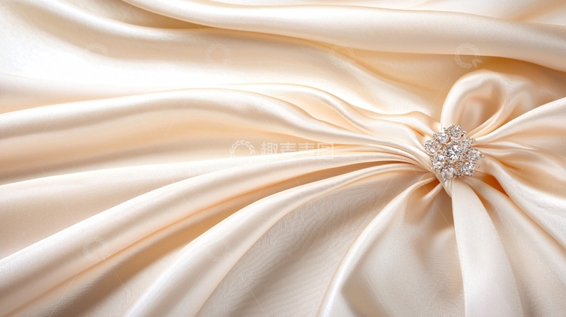 高清大图下载【趣麦麦图】优雅丝绸与精美胸针的搭配