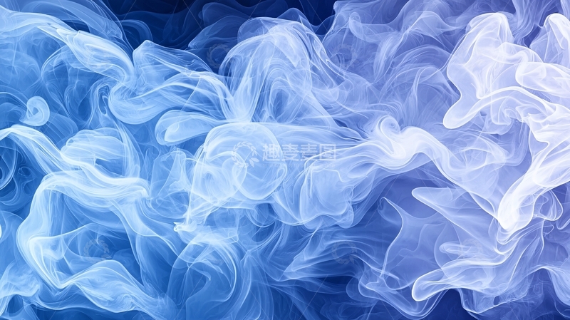 高清大图下载【趣麦麦图】蓝色烟雾抽象背景