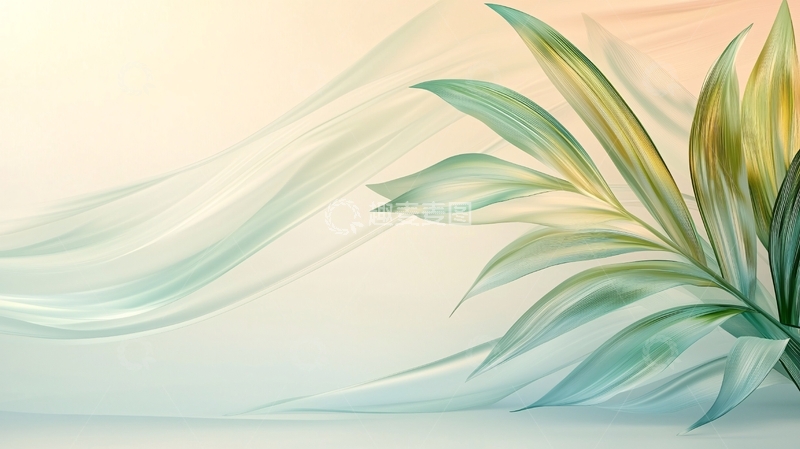 高清大图下载【趣麦麦图】飘逸植物背景素材