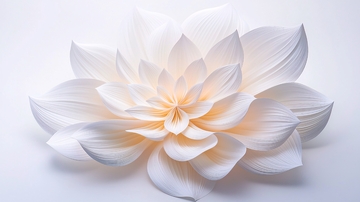 白色立体花瓣艺术图案