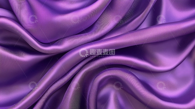 高清大图下载【趣麦麦图】紫色丝绸面料纹理背景