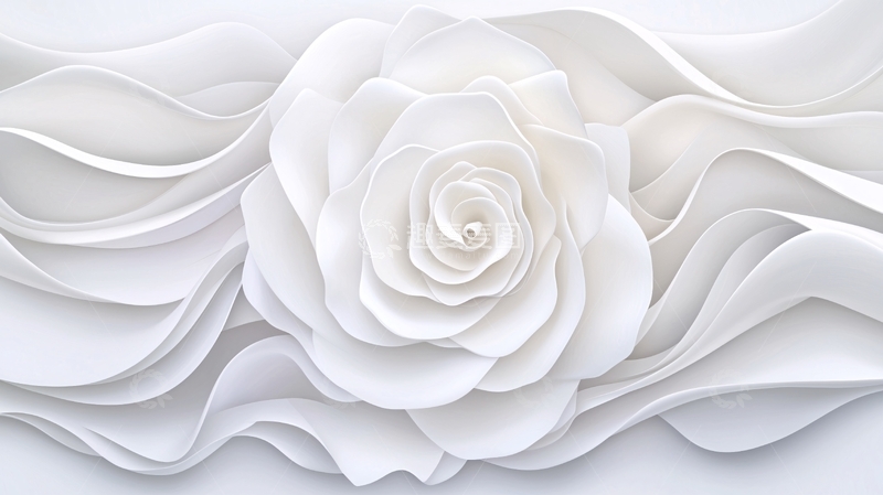 高清大图下载【趣麦麦图】白色玫瑰花抽象艺术背景