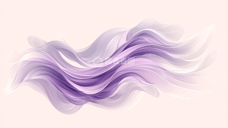 高清大图下载【趣麦麦图】流动的紫色波浪抽象艺术背景