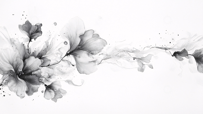 高清大图下载【趣麦麦图】水墨花卉艺术画