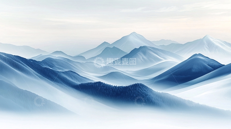 高清大图下载【趣麦麦图】雪景山脉自然风光