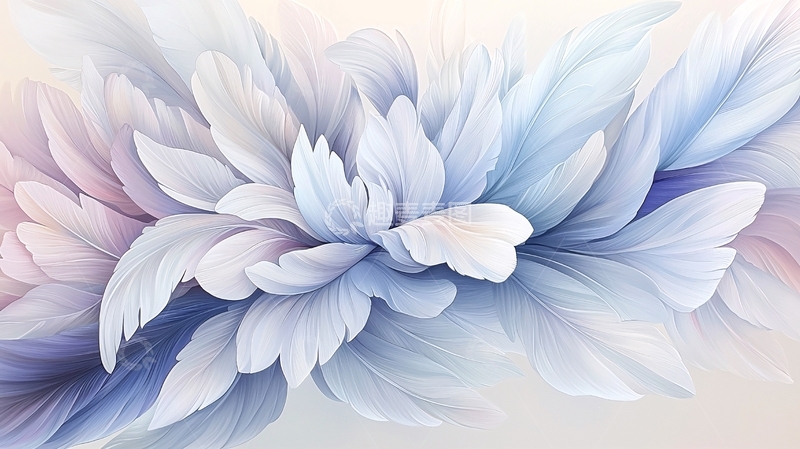 高清大图下载【趣麦麦图】梦幻羽毛艺术背景图