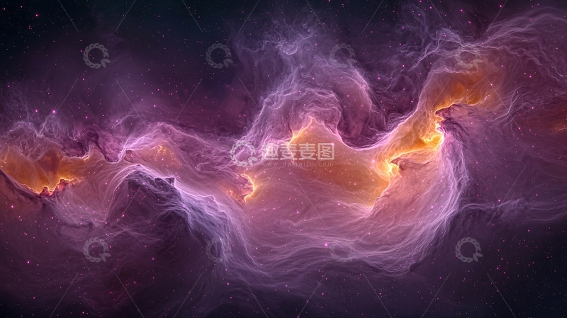 高清大图下载【趣麦麦图】星云与星河的艺术抽象背景