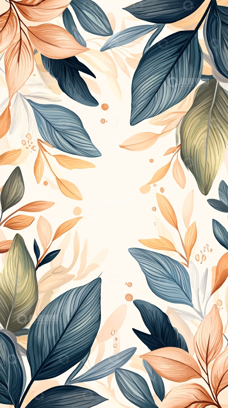 高清大图下载【趣麦麦图】秋日植物叶子背景图