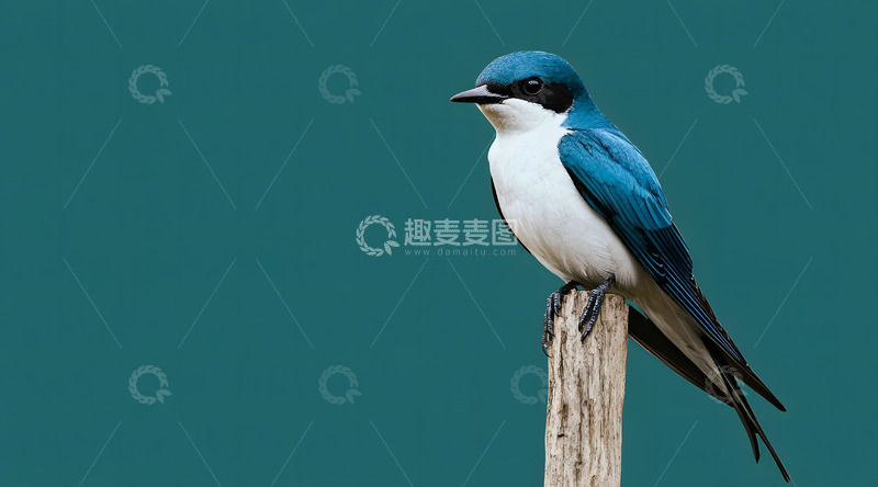 高清大图下载【趣麦麦图】蓝色小鸟近距摄影