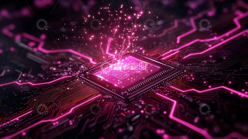 高清大图下载【趣麦麦图】未来科技电路板发光效果