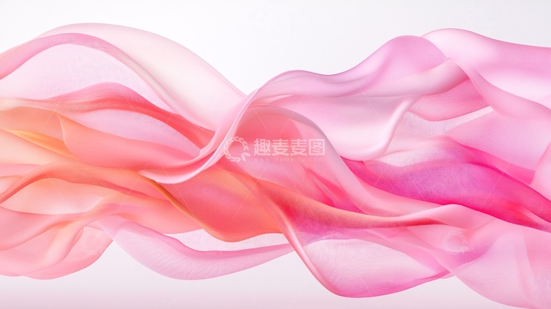高清大图下载【趣麦麦图】粉色丝带动态流动背景