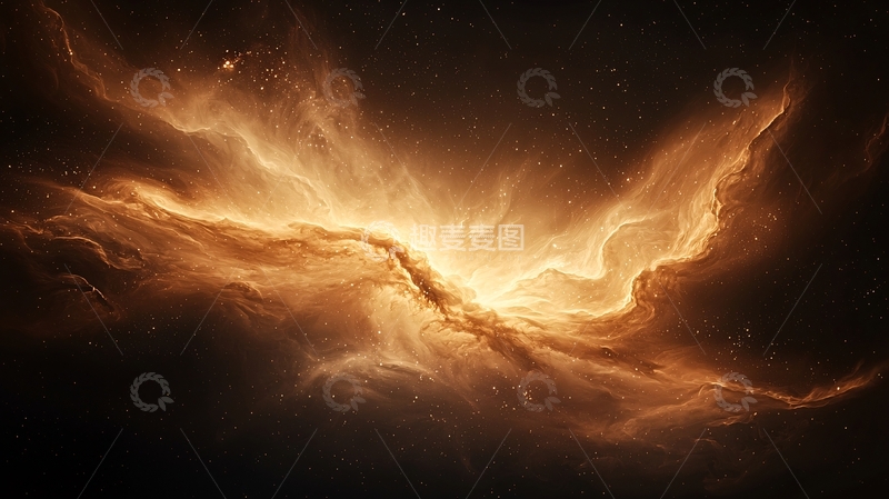 高清大图下载【趣麦麦图】星云与银河的艺术插画