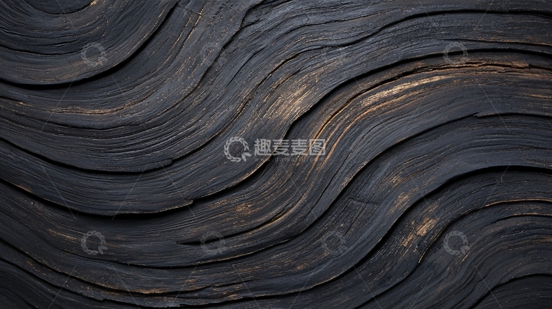 高清大图下载【趣麦麦图】黑色波浪纹理背景素材