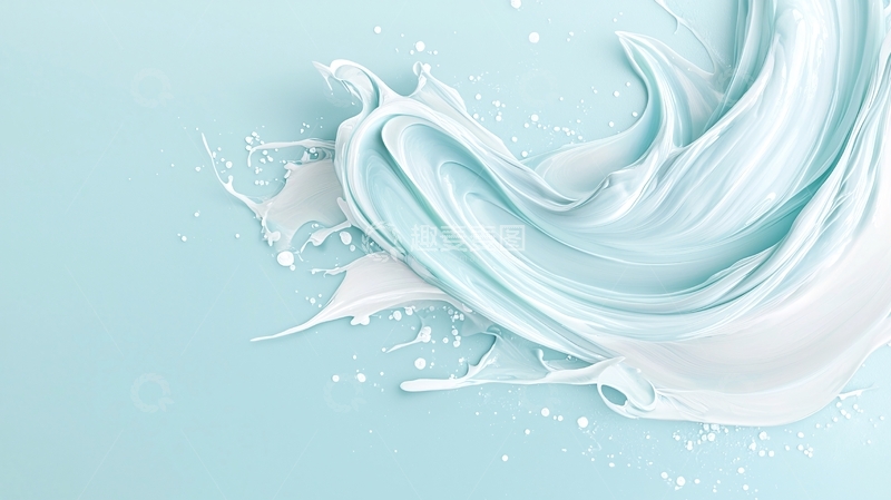 高清大图下载【趣麦麦图】蓝色液体流动抽象艺术背景