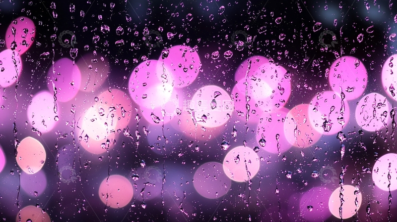 高清大图下载【趣麦麦图】雨中霓虹灯背景