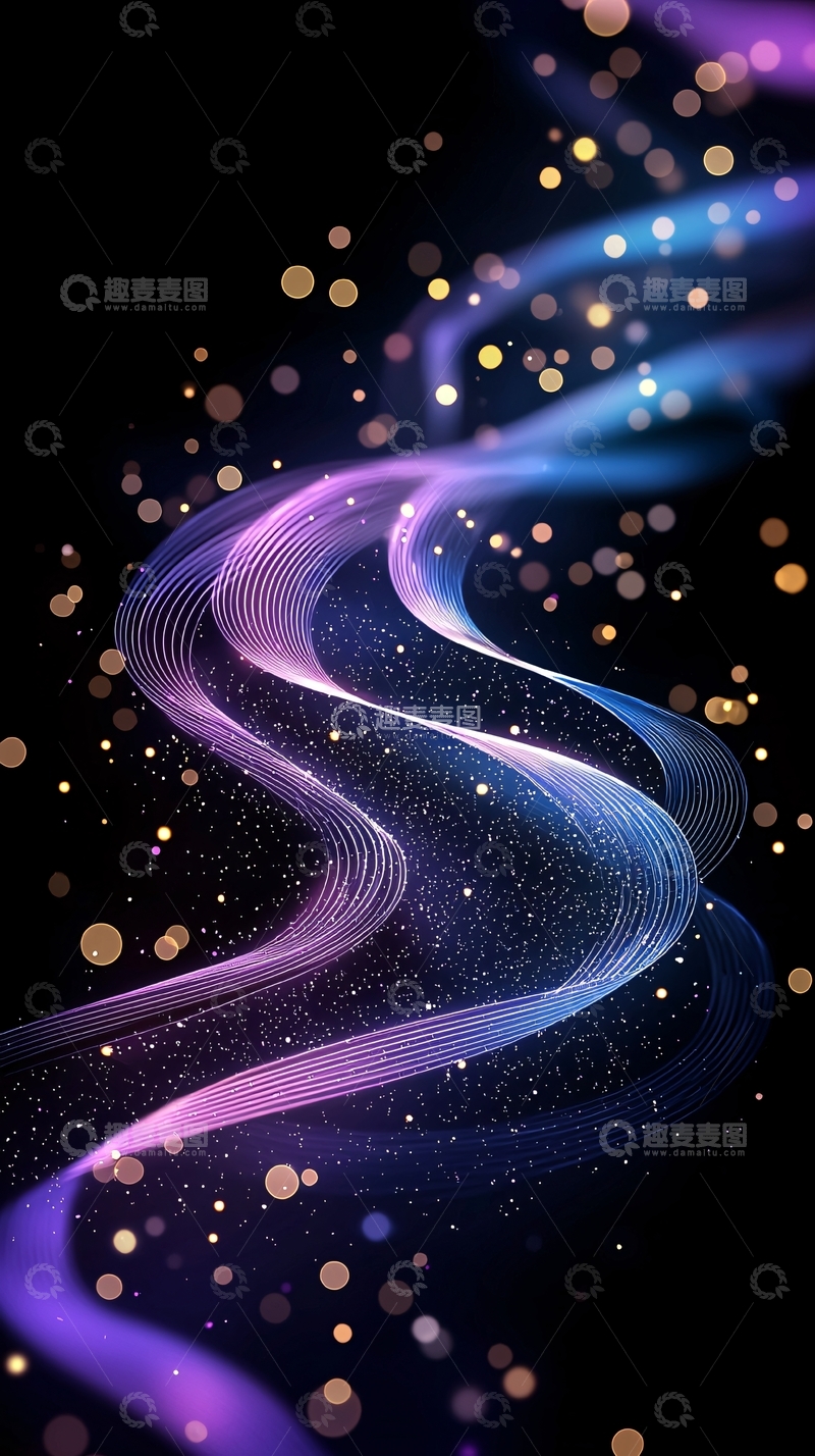 高清大图下载【趣麦麦图】梦幻光带动态壁纸